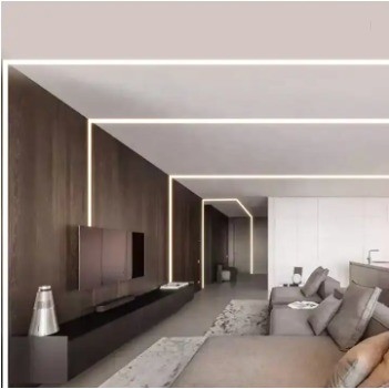 Flat LED Aluminium Profile for Plaster-In or Ceiling Recessed in Customized Thickness