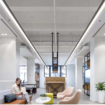 Glass Wall Led Ceiling Light Renovation Works Customized Aluminum Extrusion Profiles