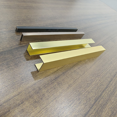 Metal Tile Trim 10mm U Shaped Corner Strip Aluminium Profile for Wall Corner Edge