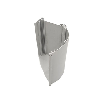 Door Window LED Aluminum Anodizing Silver Pipe Rail with Tolerance ±1% OEM ODM Profile