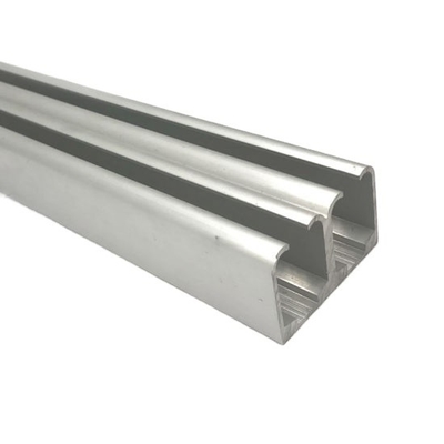 Door Window LED Aluminum Anodizing Silver Pipe Rail with Tolerance ±1% OEM ODM Profile