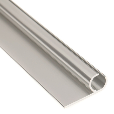 Door Window LED Aluminum Anodizing Silver Pipe Rail with Tolerance ±1% OEM ODM Profile