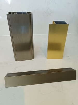 Polished Golden Aluminium U Channel for 6063-T5 Aluminum Frame Manufacture Profiles
