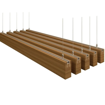 Outdoor Aluminum Baffle Ceiling Profiles for Decoration Powder Coated Wooden Grain