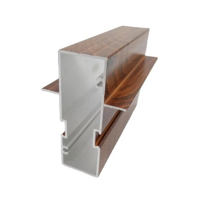 Wooden Grain Transfter Aluminium Profiles for Glass Doors in Custom Sizes and Designs