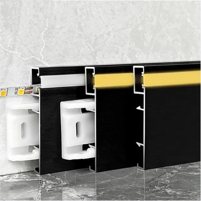 LED Aluminum Profile Skirting Board for Kitchen Baseboard 6063-T5 Aluminum Frame Home