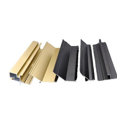 Customized Colors Golden Aluminium Profile for Decoration in 6063-T5 Aluminum Frame