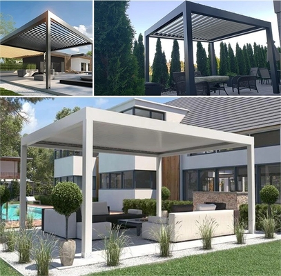 Customized Color Aluminum Post Beam Gutters Blade Louver Rolling Shutter for Pergola