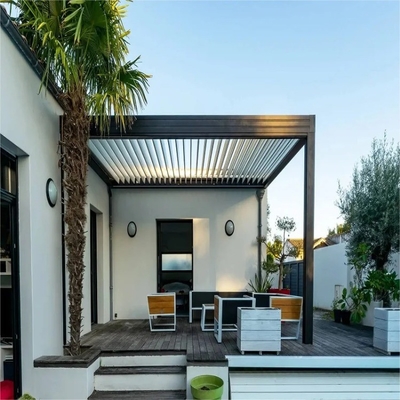 Waterproof Louvre Roof Louver Gazebo Outdoor Aluminum Pergola with Modern Design