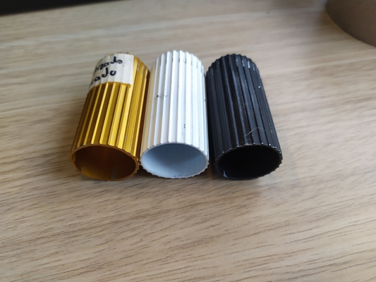 Customized 0.30mm Thickness Gold Anodizing Aluminium Tube Profile for 5.8-6.0M Length