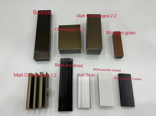 6063 6061 Aluminum Alloy Fluorocarbon Extrusion Profile for Sliding Doors and Windows