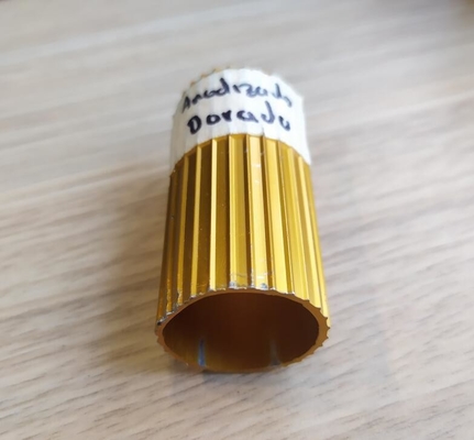 5.8-6.0M Length Round Circular Aluminium Curtain Tubes 6063 T5 Gold Anodizing Is Alloy
