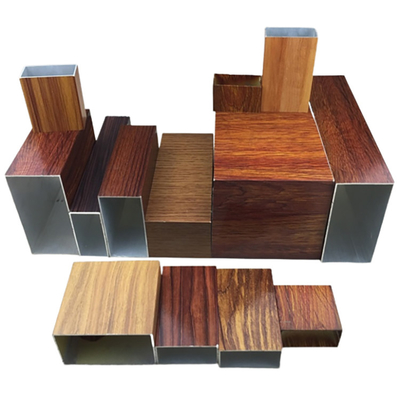 Customized Wooden Grain Aluminum Profile for Your Personal Needs 6063-T5 Aluminum Frame