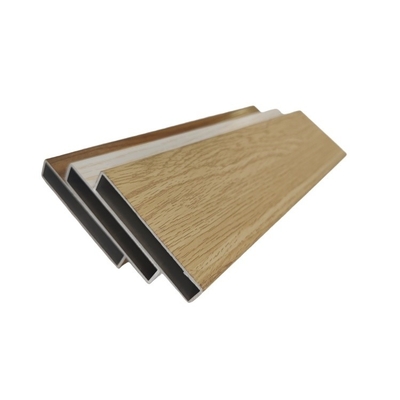 Custom 3D Wood Grain Printed Partition Extrusion Aluminum Profiles with Cutting Service