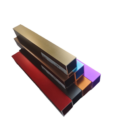 Aluminium Extrusion Profile With Colorful Anodize Surface For Decorative Line Dorado