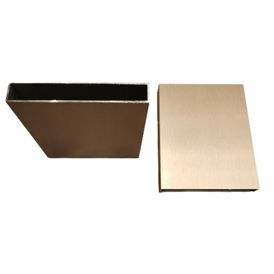 Titanium Anodizing Brushed Rectangular Tubes Modern Design Aluminium Alloy Profile