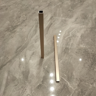 Titanium Anodizing Brushed Rectangular Tubes Modern Design Aluminium Alloy Profile