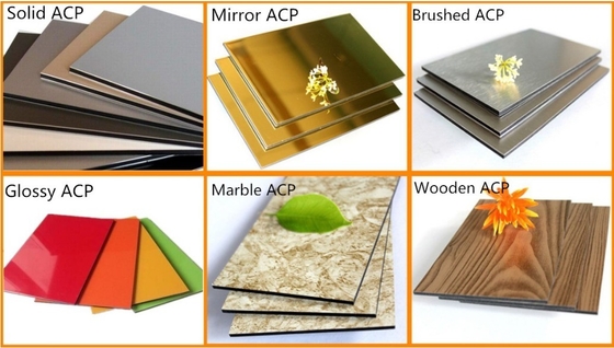 Directly Sale T3-T8 Temper ACP Size PVDF Curtain Wall Fireproof Aluminum Composite Panel