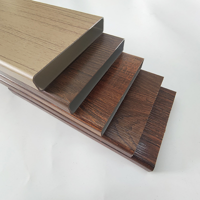 Customized Extrusion Wooden Grain Aluminum Sliding Windows and Doors Profiles for Cutting