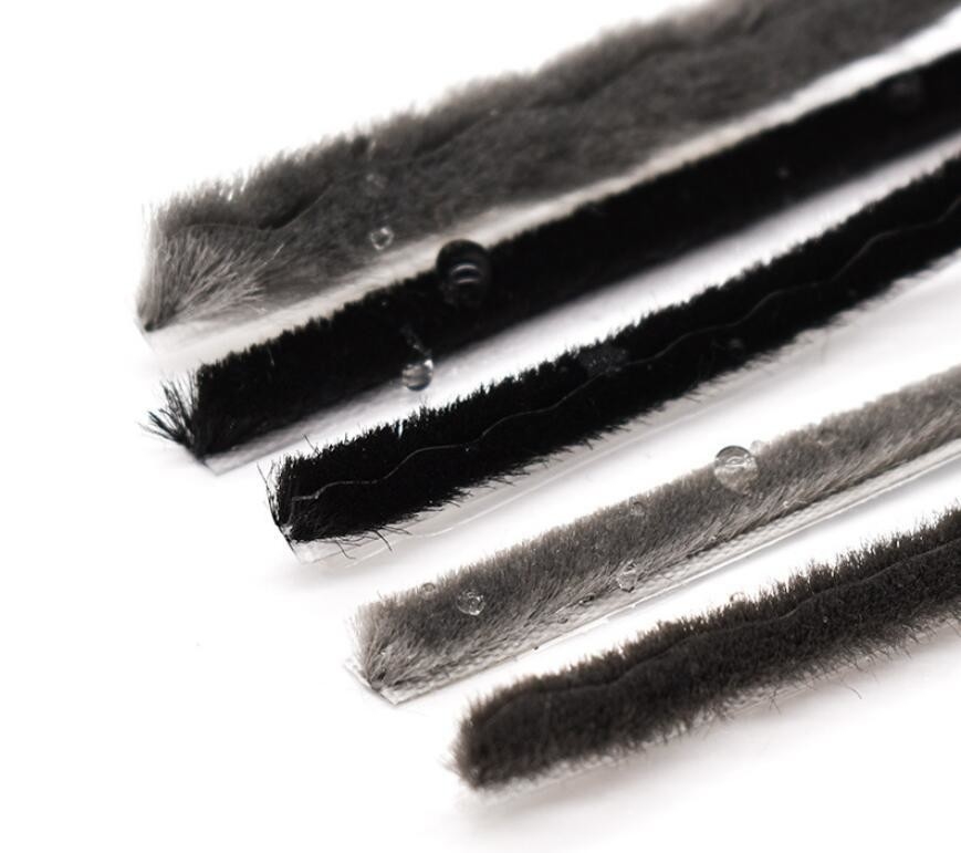 Black Aluminum Window And Door Weather Strip For 100%PP Dust Proof Doors And Windows