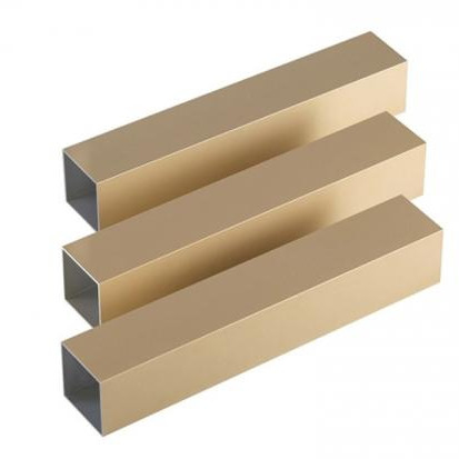 Customized Color Titanium Gold Aluminium Wardrobe Extrusion Profiles GB5237-2017 Standard