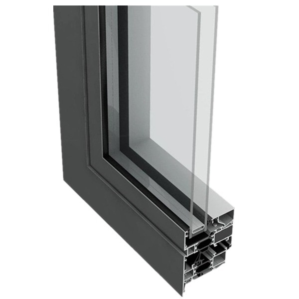 Double Glazed Frame 6063 T5 Aluminum Profile for Casement Window within 5.8-6.0M Length