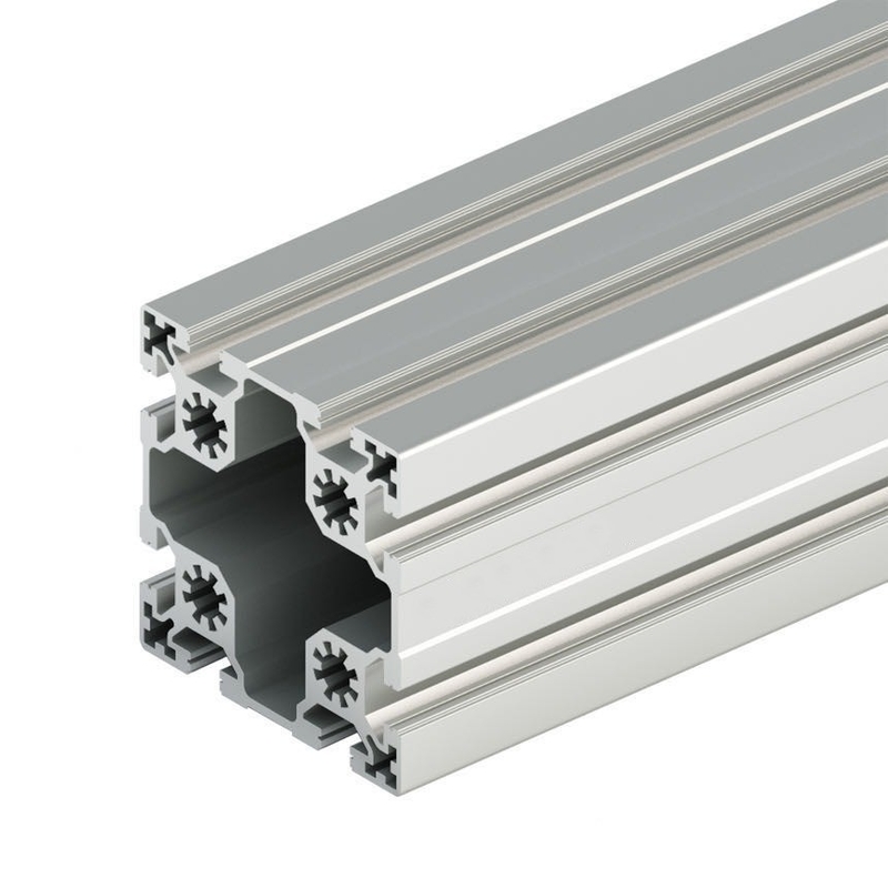 Welding Service T Slot Silver Anodized Aluminium Extrusion Profiles for Customized Size