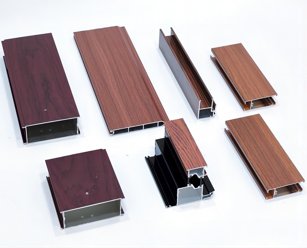 Polish Brush Powder Coating Golden Anodizing Wood Grain PVDF Building Construction Windowa Doors