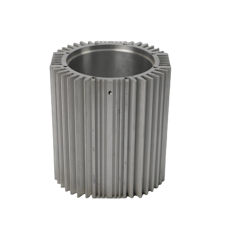Silver Anodized Aluminium Extrusion Profiles for Motor Housing in Customized Size