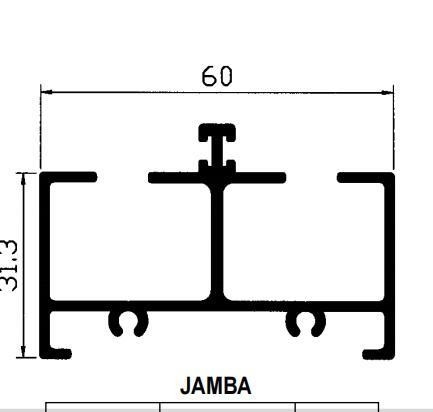 7038 8025 744 3825 5020 3831 Aluminum Extrusion Profile for Colombia Windows and Doors