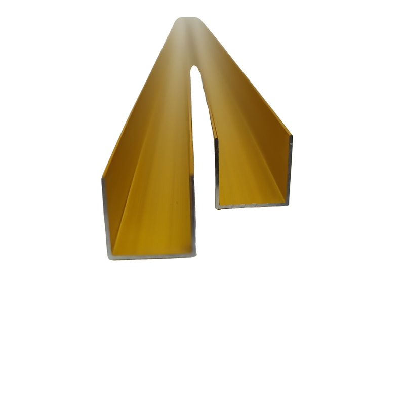 Shengxin U Channel Aluminium Profiles Gold Color Aluminium Extrusion Profile