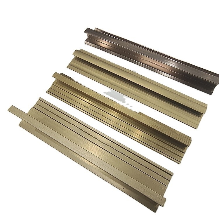 Alloy Black Gold Metal Decorative U Shape Tile Trimming Corner Profile for Bathroom