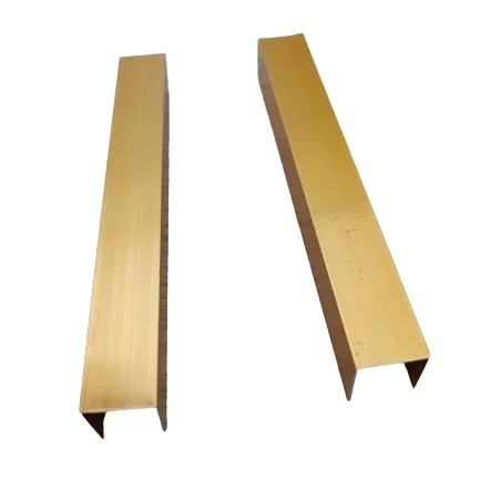6063/6061/6005/6060 T5/T6 Golden Anodized Aluminium Profile for Bathroom Decoration