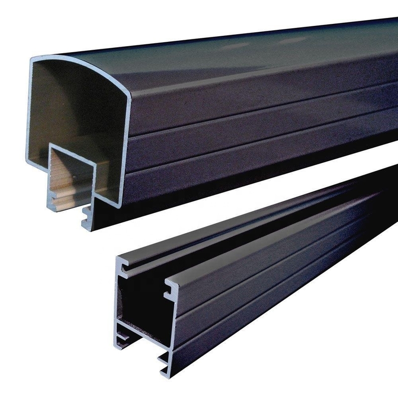 T5 Aluminum U Channel Glass Handrail Railing Balustrade Post Profile for Terrace Fencing