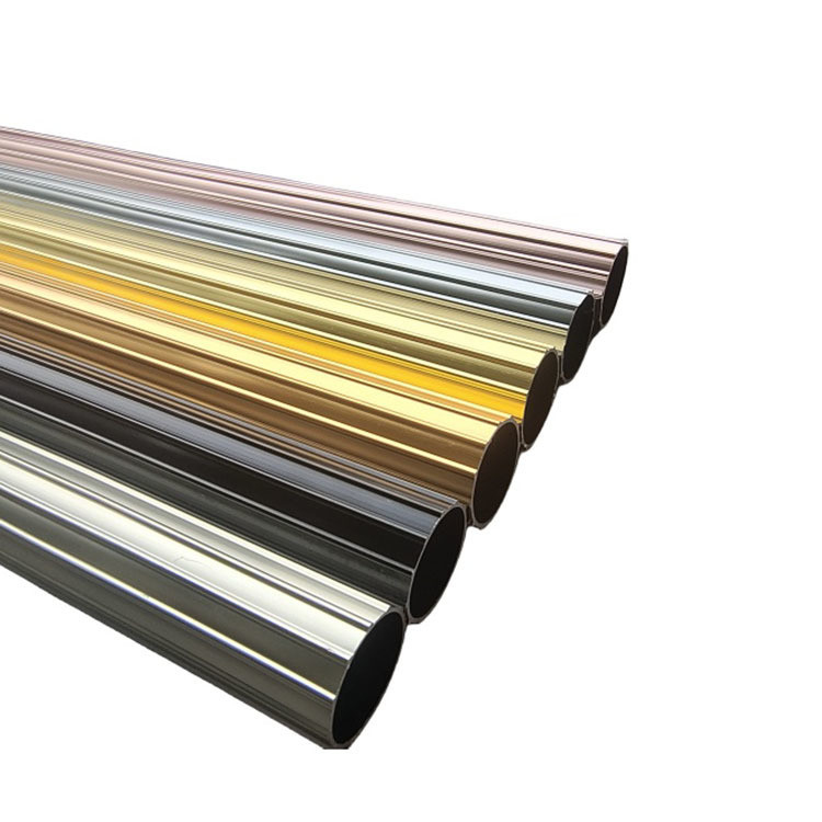 Custom Surface Treatment 6063 T5 Aluminum Extruded Profiles Round Tube in Various Types