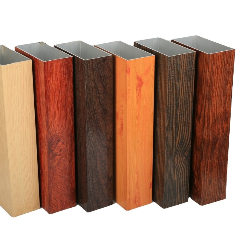 Customized Wooden Grain Aluminum Profile for Your Personal Needs 6063-T5 Aluminum Frame